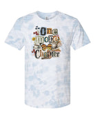 Black One More Chapter graphic tee by Anchored Grace Boutique featuring a book-themed design and casual fit.