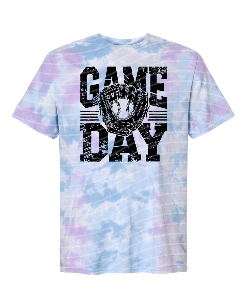 Black Game Day graphic tee by Anchored Grace Boutique featuring bold sports-themed design on soft cotton fabric.
