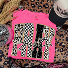 Just Pray graphic tee by Anchored Grace Boutique featuring a stylish design on a comfortable cotton t-shirt.