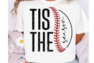 Gray "Tis the Season" graphic tee from Anchored Grace Boutique, featuring festive holiday design and comfortable cotton fabric.