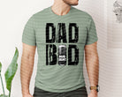 Anchored Grace Boutique Dad Bod Bud Light graphic tee, casual men's t-shirt with humorous beer-themed design, front view.
