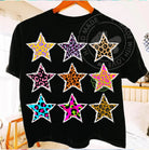 Leopard stars graphic tee by Anchored Grace Boutique featuring a stylish design on soft fabric.