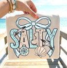 Salty graphic tee from Anchored Grace Boutique featuring nautical design on a casual cotton t-shirt.
