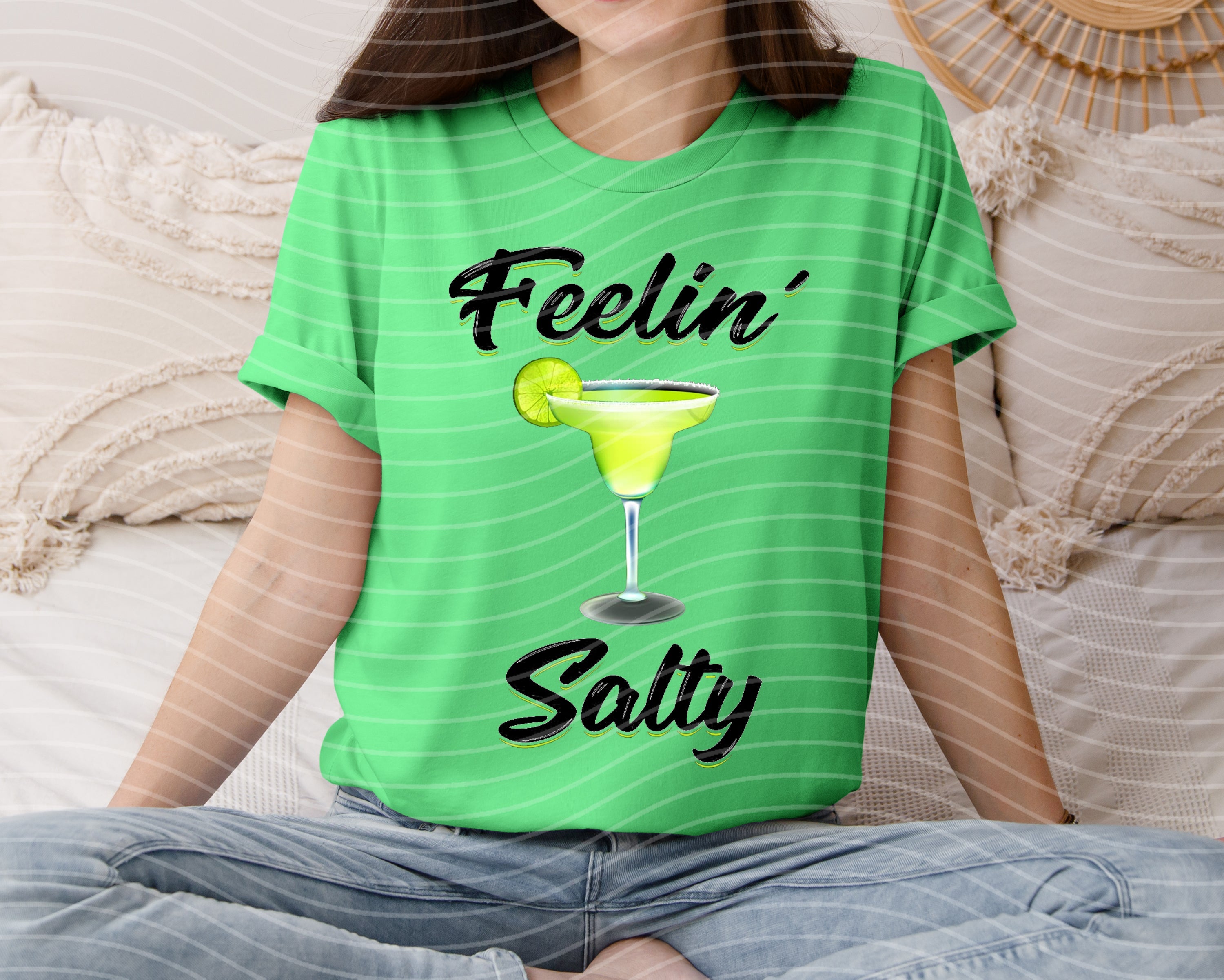 Black Feelin Salty graphic tee by Anchored Grace Boutique featuring a nautical-inspired salty phrase and casual fit.