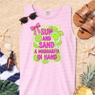 Sun and Sand Margarita in Hand graphic tee by Anchored Grace Boutique, featuring a tropical drink illustration on a casual t-shirt.
