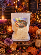 Autumn Glow limited edition bathing salt blend by Practical Magic Store, natural bath and body product with seasonal ingredients.