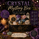 Assorted crystal and gemstone mystery box with various colorful stones and minerals from 1 Practical Magic Store.