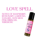 Practical Magic Top Favorites 10ml roller oil perfume with pink and blue floral and earthy scent illustrations.