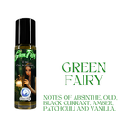 Illustration of Practical Magic Top Favorites 10ml roller perfume with floral and sweet scent design in pink and blue colors.