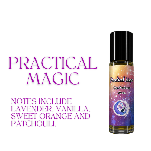 Pink and blue illustrated 3D design representing Top Favorites Perfume Oil for Women, featuring floral and earthy scents in a 10ml roll-on bottle.
