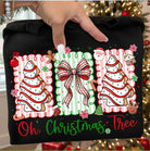 Anchored Grace Boutique Oh Christmas Tree graphic tee featuring a festive holiday tree design on a casual shirt.