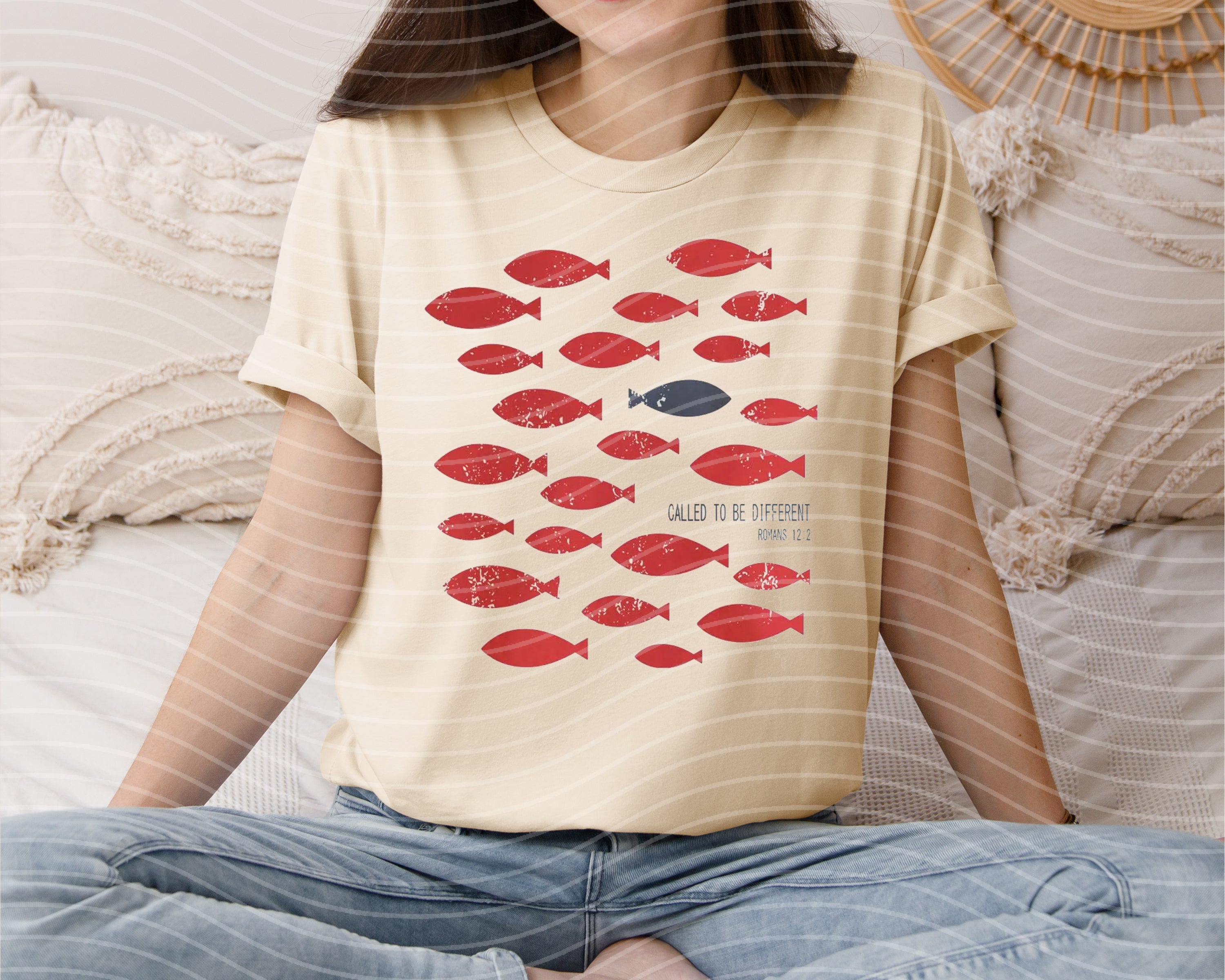 Black Called to Be Different graphic tee by Anchored Grace Boutique, featuring bold text design on soft cotton fabric.