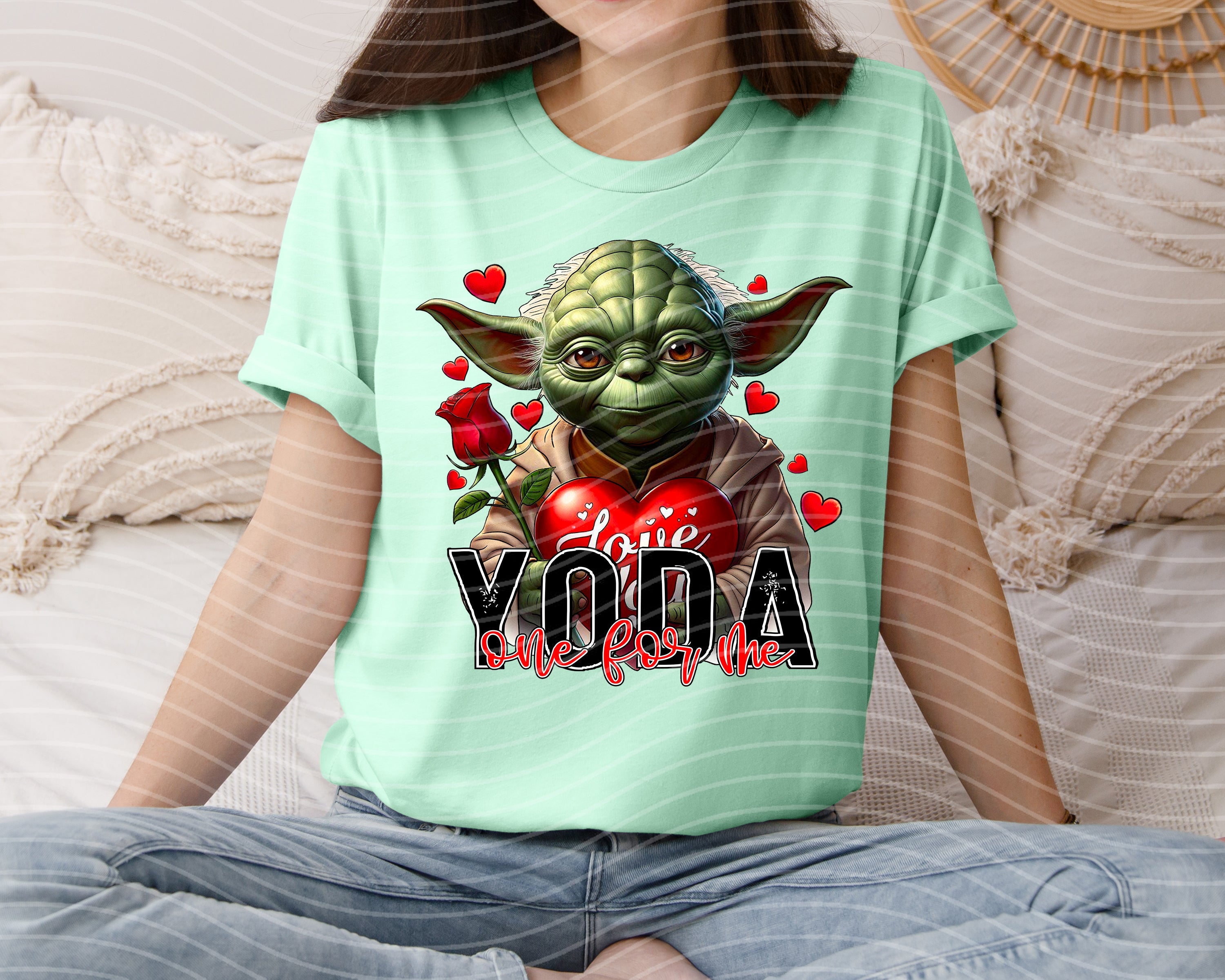 Yo da One for Me graphic tee by Anchored Grace Boutique, featuring a stylish casual design on a comfortable t-shirt.