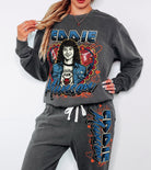 Eddie Munson graphic tee from Anchored Grace Boutique featuring a bold printed design on a casual T-shirt.