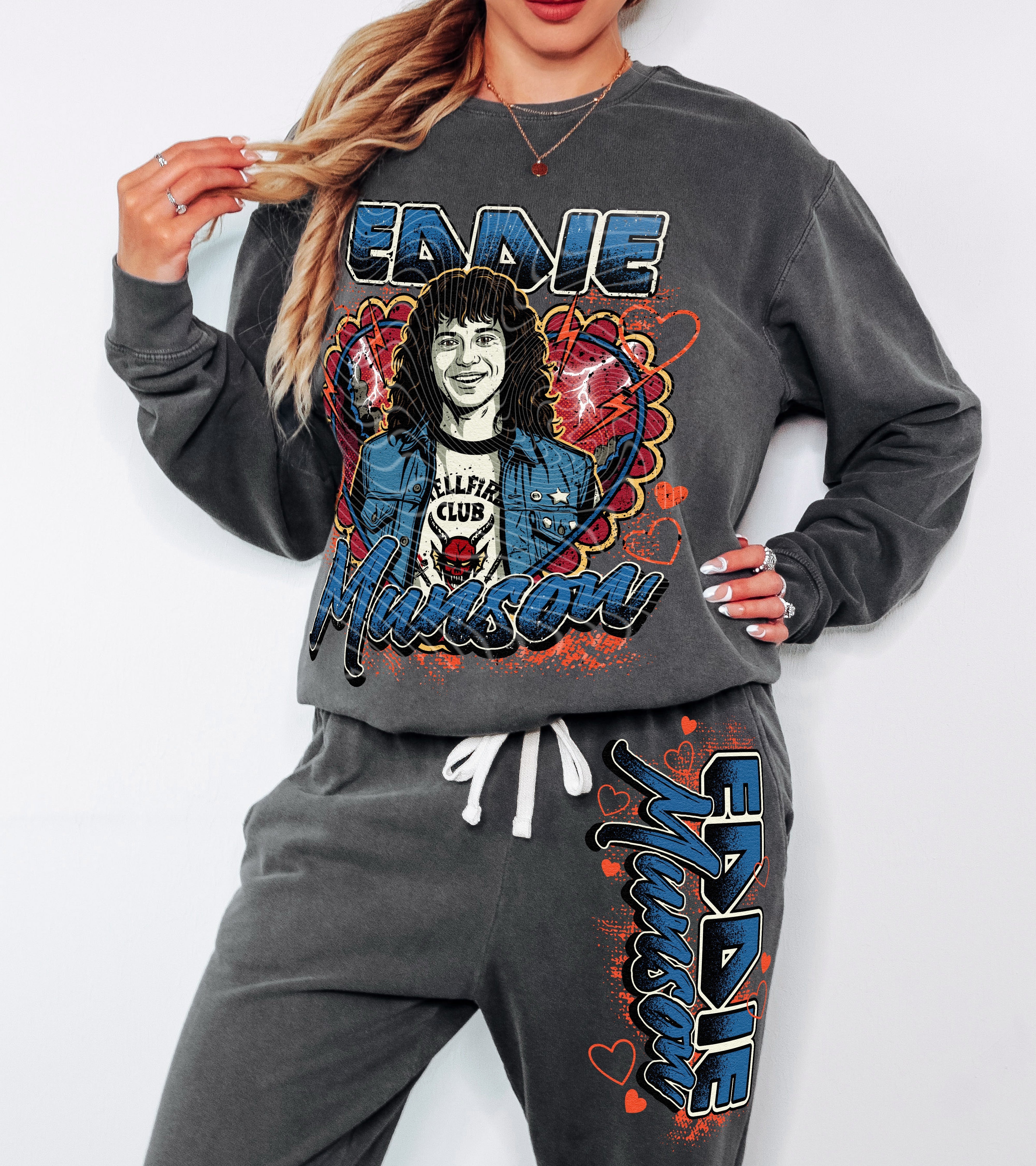 Eddie Munson graphic tee from Anchored Grace Boutique featuring a bold printed design on a casual T-shirt.