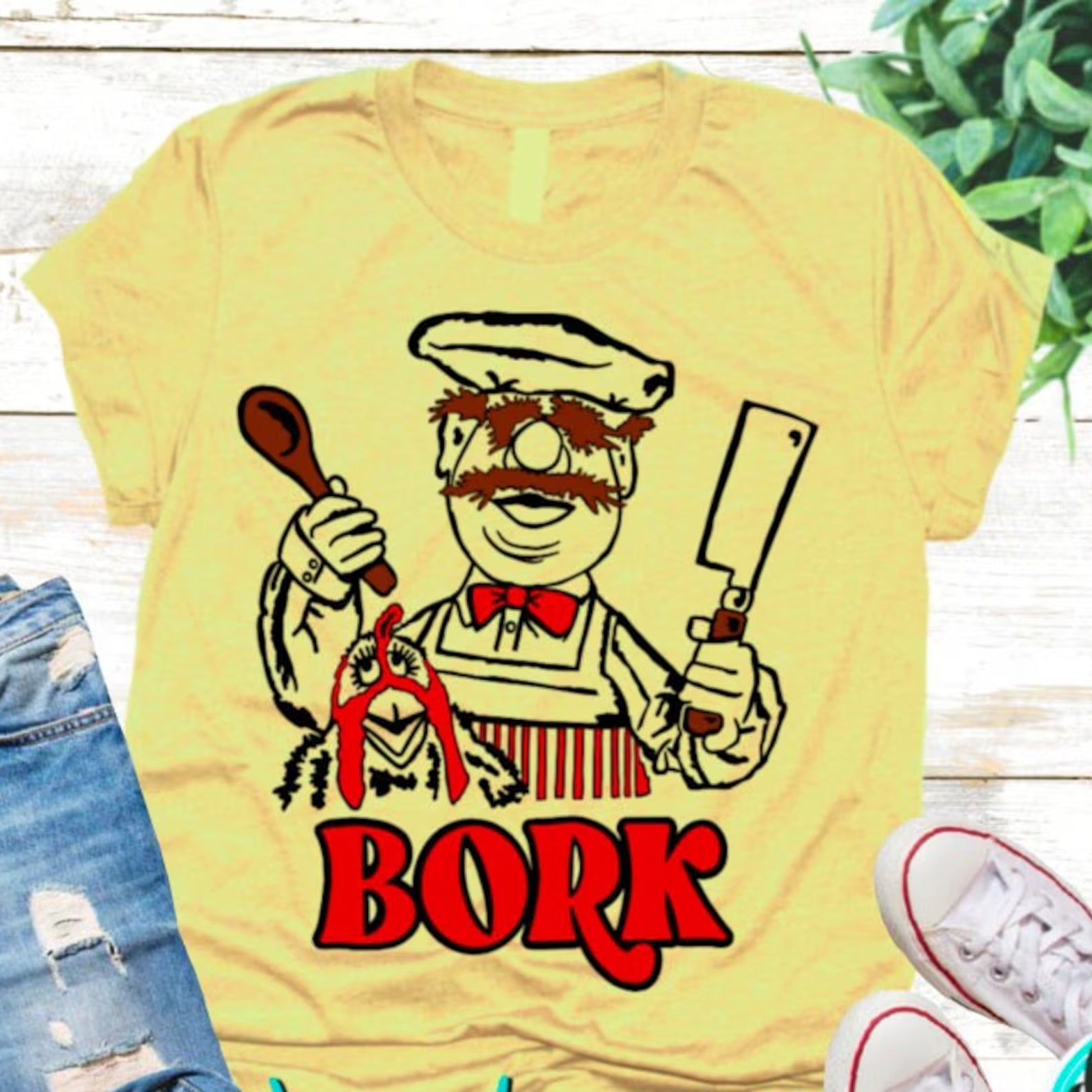 Anchored Grace Boutique Bork graphic tee featuring bold printed design on soft cotton fabric.