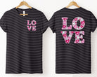 Love Diamonds graphic tee by Anchored Grace Boutique featuring a stylish design on a casual cotton t-shirt.