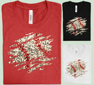 Faux glitter baseball graphic tee by Anchored Grace Boutique featuring a sporty design on soft cotton fabric.
