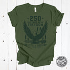 The Graphic Tee 250 Years of Freedom short sleeve graphic t-shirt with patriotic design and bold text on white fabric.