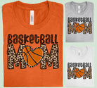 Basketball Mom graphic tee by Anchored Grace Boutique featuring a stylish design on a casual cotton t-shirt.