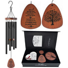 Serenity Memorial Wind Chimes gift bundle by The Wind Chime Co, includes a 32-inch wind chime and memorial heart ornament.