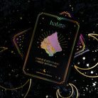 Gold Crystal Affirmations Golden Aura Edition card deck by Moonstruck Crystals, featuring luminous gold and crystal-themed affirmation cards.