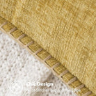 CozyNest Decor MIULEE 12x20 inch mustard yellow farmhouse throw pillow covers with stitched edges and soft chenille fabric.
