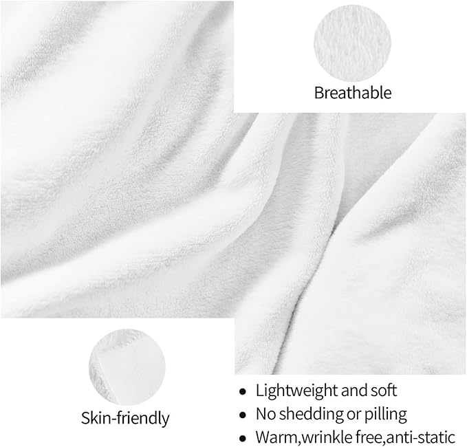 CozyNest Decor HGOD DESIGNS polka dots throw blanket with soft brush stroke design, 50x60 inches, perfect for bed, sofa, or camping.