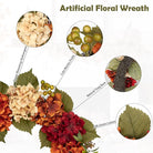 20-inch CozyNest Decor fall wreath with hydrangeas, berries, and autumn flowers for farmhouse front door autumn decor.