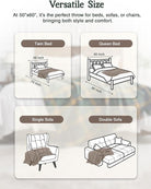 CozyNest Decor ZonLi brown throw blanket with tassels, lightweight and warm, perfect for couch, bed, or outdoor use.