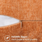 CozyNest Decor MIULEE 18x18 inch orange fall throw pillow covers with stitched edges, soft chenille farmhouse decorative pillow covers