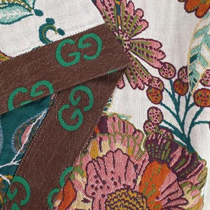 Colorful floral boho muslin blanket for adults, 80x90 inches, soft 100% cotton summer cooling bed coverlet for sofa or bed.