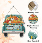 Rustic wooden fall truck decoration by CozyNest Decor, featuring autumn harvest theme for home interior and exterior Thanksgiving decor.