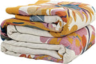 CozyNest Decor boho large cotton throw blanket with floral and butterfly design, perfect for bed or couch, lightweight and soft.