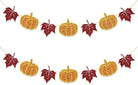 CozyNest Decor fall decorations banner with pumpkin and maple leaves, autumn harvest bunting for Thanksgiving home decor.