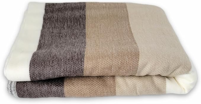 CozyNest Decor Latitude Zero alpaca wool throw blanket in brown, ultra-soft, breathable, non-itchy, hypoallergenic throw for warmth and comfort.