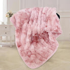 CozyNest Decor faux fur reversible throw blanket with fluffy, soft ombre design, perfect for couch or bed comfort.