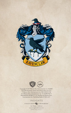 Interior view of a hardcover Harry Potter Ravenclaw ruled pocket journal by Insight Editions, featuring lined pages and Ravenclaw branding.