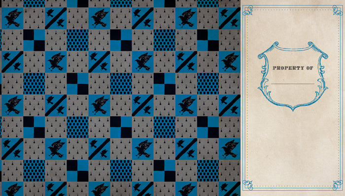 Harry Potter Ravenclaw hardcover pocket journal with ruled pages and Ravenclaw crest, designed by Insight Editions.