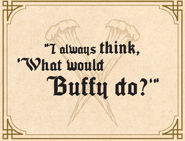 Inside view of Buffy the Vampire Slayer Vampyr stationery set by Insight Editions, featuring hardcover design and themed paper items.