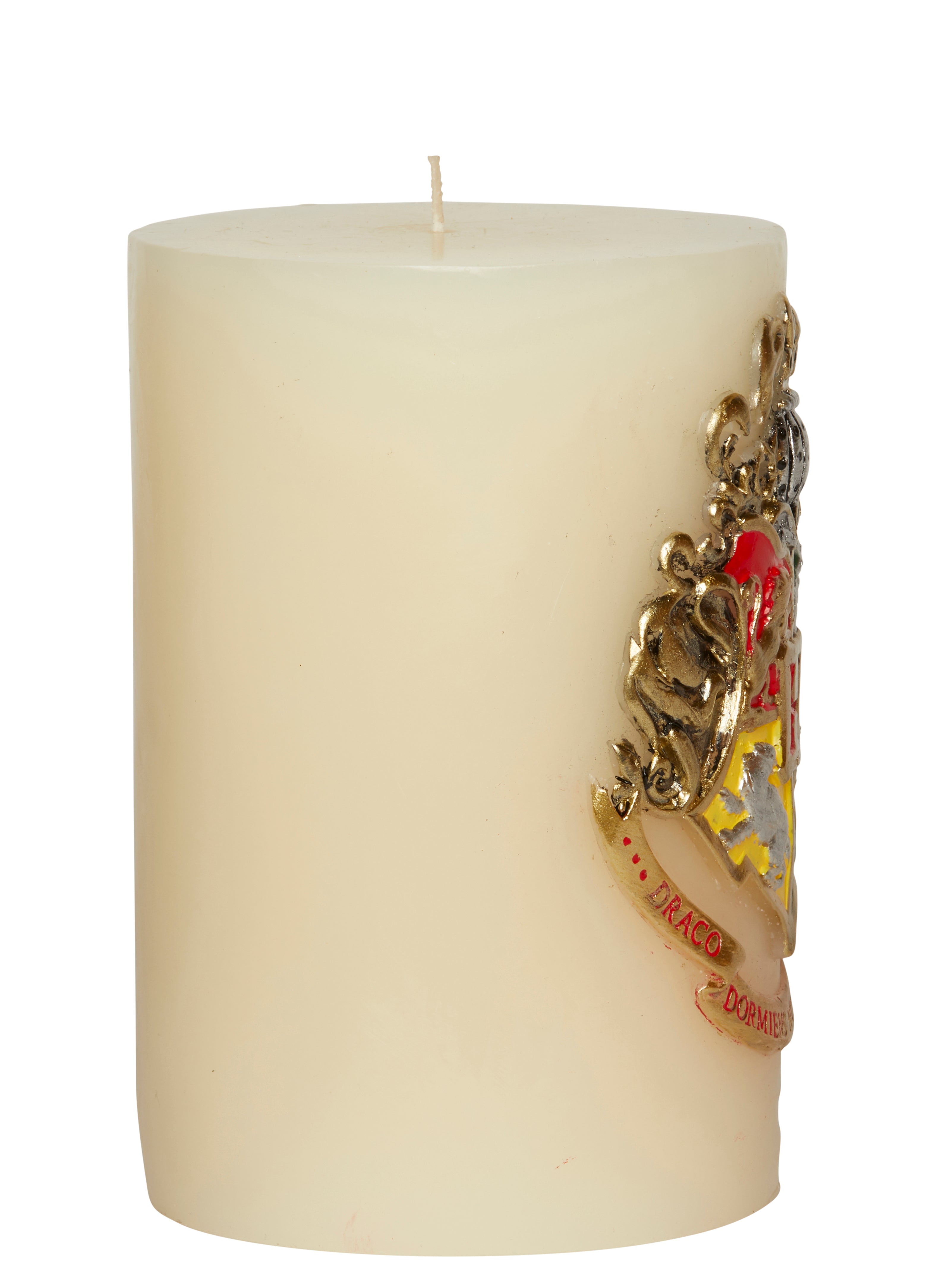 Harry Potter Hogwarts sculpted insignia candle with detailed crest design, perfect for Harry Potter-themed home decor.
