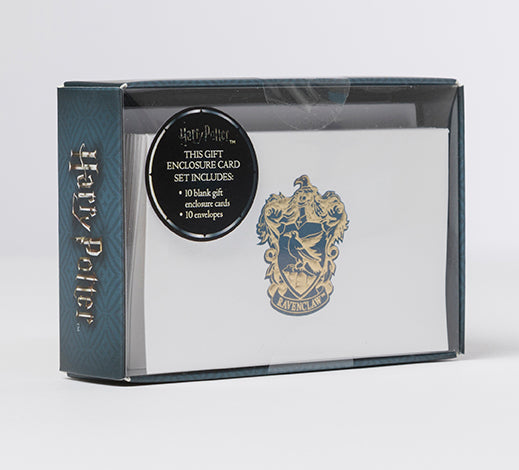 Set of 10 Harry Potter Ravenclaw foil gift enclosure cards featuring magical house-themed stationery by Insight Editions.