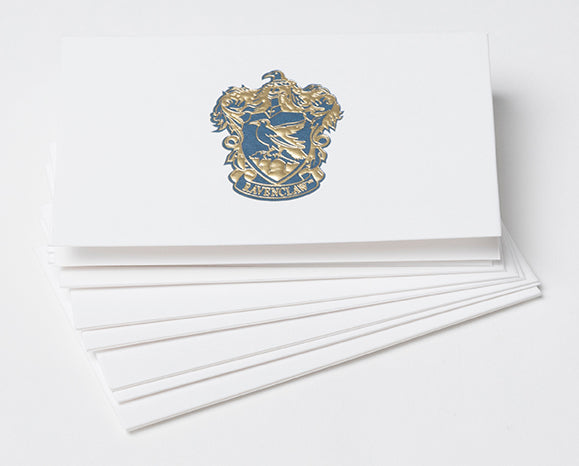 Set of 10 Harry Potter Ravenclaw foil gift enclosure cards from Insight Editions, featuring magical wizarding house designs.