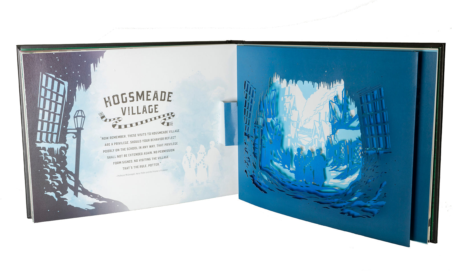 Interior of the hardcover Harry Potter: Magical Places book by Insight Editions, showcasing detailed magical map illustrations.