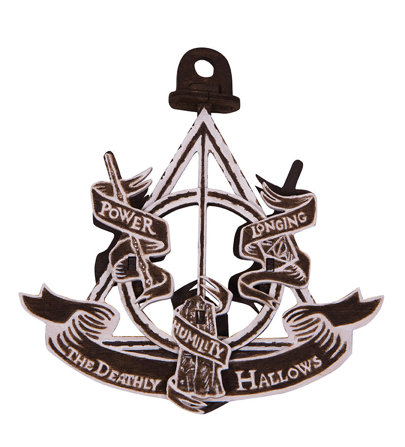 Harry Potter Deathly Hallows IncrediBuilds Emblematics kit with Harry Potter-themed stationery and collectible elements.