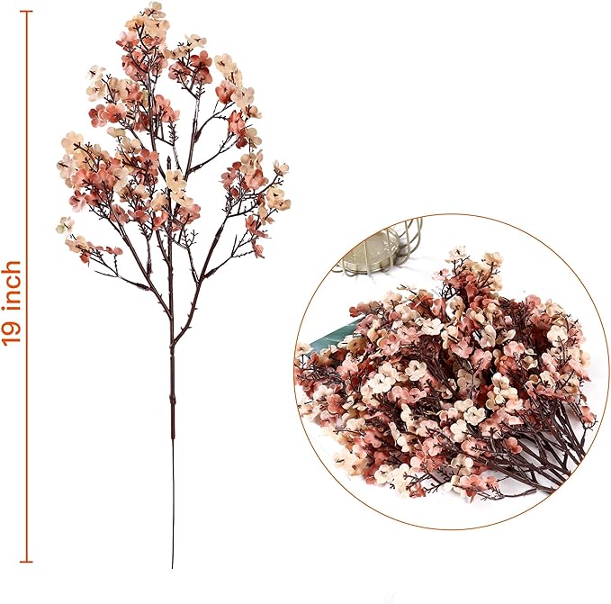 CozyNest Decor 15-piece artificial baby's breath flowers bouquet with silk gypsophila for home decor, floral arrangements, and centerpieces.