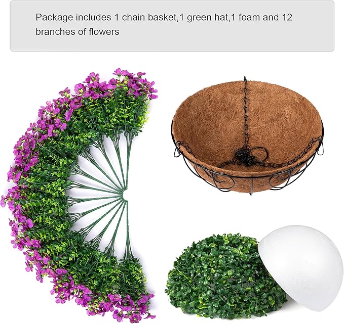 fake hanging plants for porch Artificial Fake Hanging Plants Flowers Basket for Outdoor Outside Porc –  Practical Magic Store