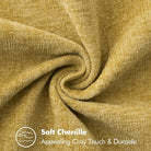 CozyNest Decor MIULEE mustard yellow throw pillow covers, 12x20 inches, soft chenille farmhouse decorative covers with stitched edges.
