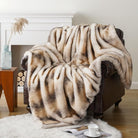 CozyNest Decor BATTILO HOME luxury faux fur throw blanket in soft mink fur, 50x60 inches, perfect for couch or bed.