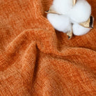 Set of two CozyNest Decor fall-themed burnt orange chenille throw pillow covers, 20x26 inches for couch or sofa decor.